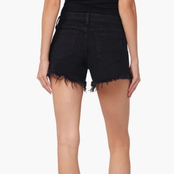 Joe's Jeans Black Frayed Hem Shorts - Picture 3 of 4